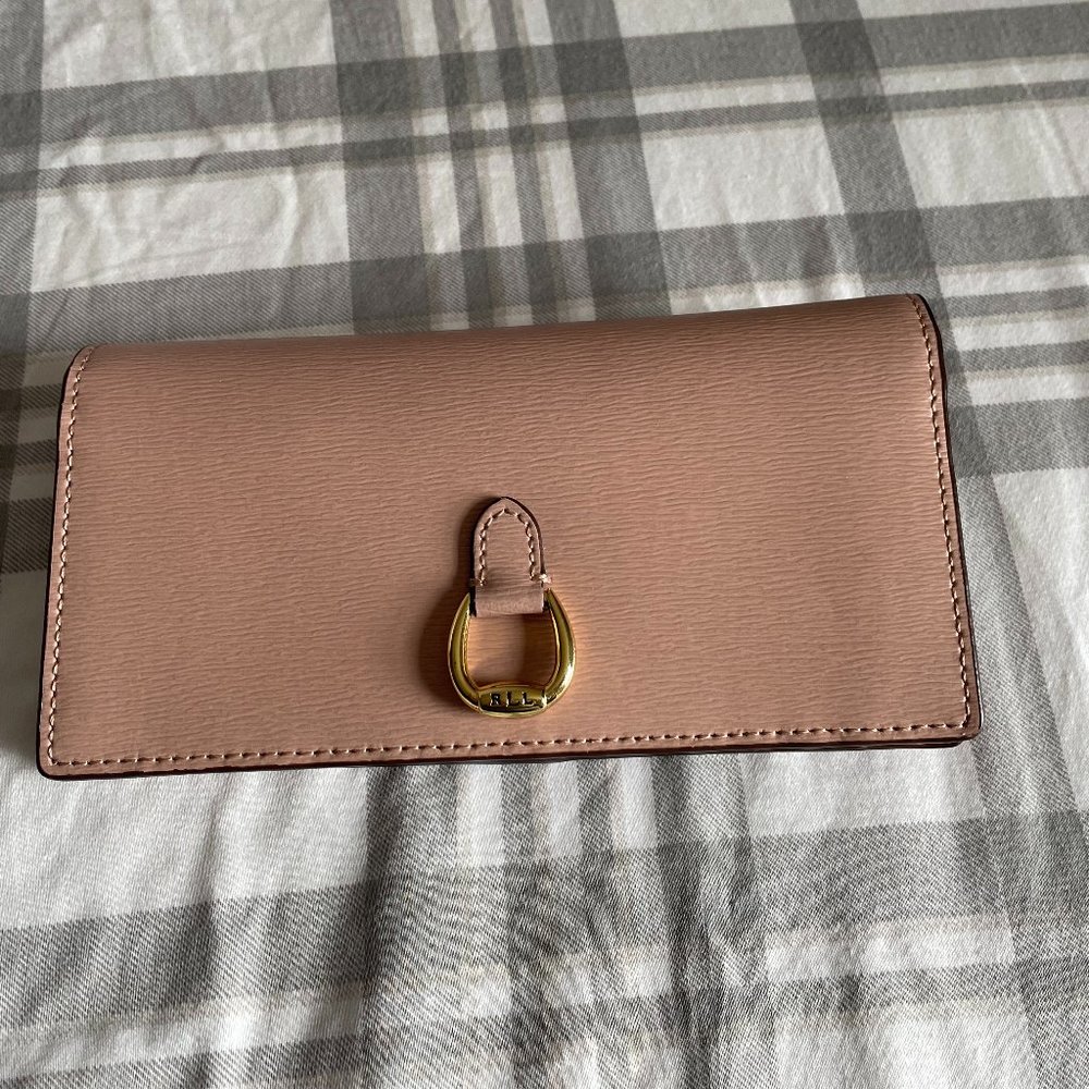 Ralph Lauren Women's Leather Slim Wallet Nude/Blush